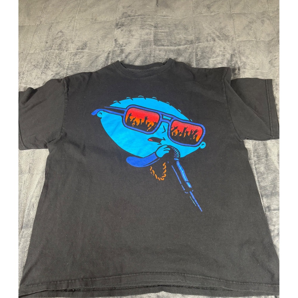 Family Guy Stewie Griffin DJ Graphic T-Shirt Mens XL Black Short Sleeve 6693